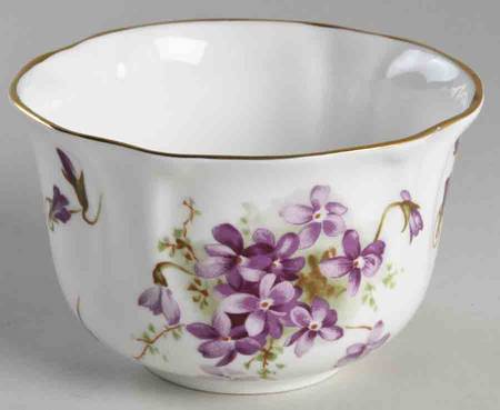 Victorian Violets Open Sugar Bowl