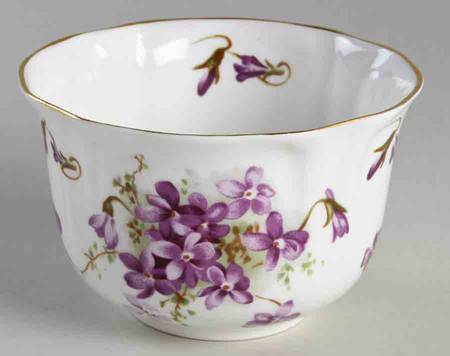 Victorian Violets Open Sugar Bowl