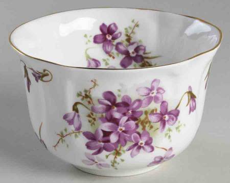 Victorian Violets Open Sugar Bowl