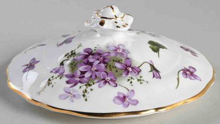 Victorian Violets Lid for Candy Jar