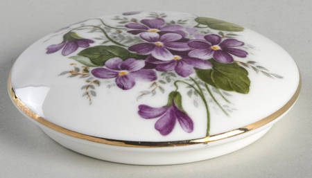 Victorian Violets Lid for Trinket Box