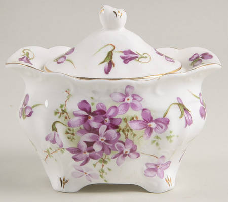 Victorian Violets Sugar Bowl & Lid