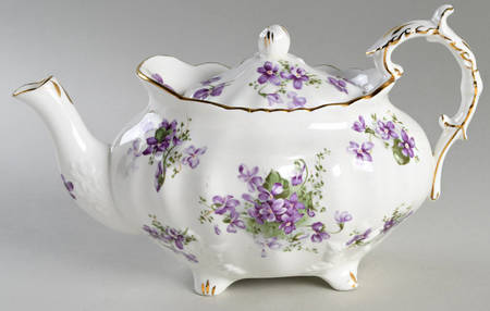 Victorian Violets Teapot & Lid