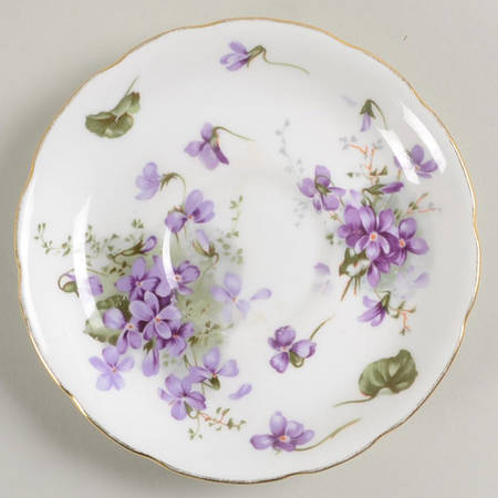 Victorian Violets Saucer for Flat Cup
