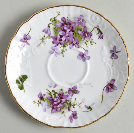 Victorian Violets Saucer for Flat Cup