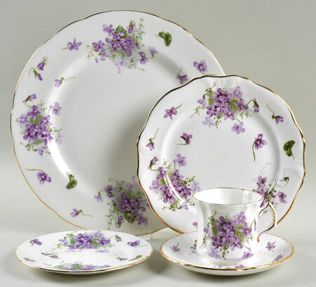 Victorian Violets 5 Piece Place Setting