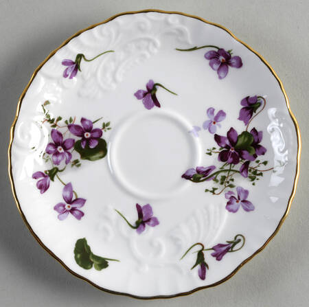 Victorian Violets Saucer for Flat Cup