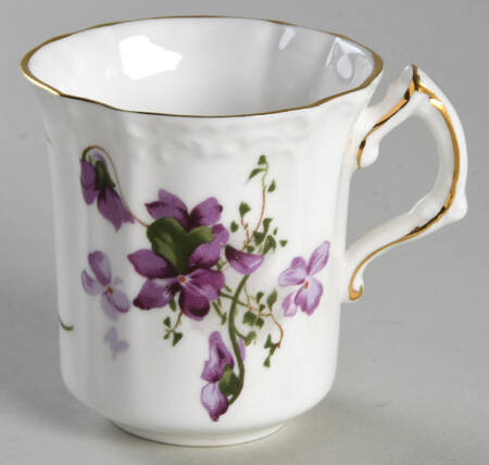 Victorian Violets Flat Cup