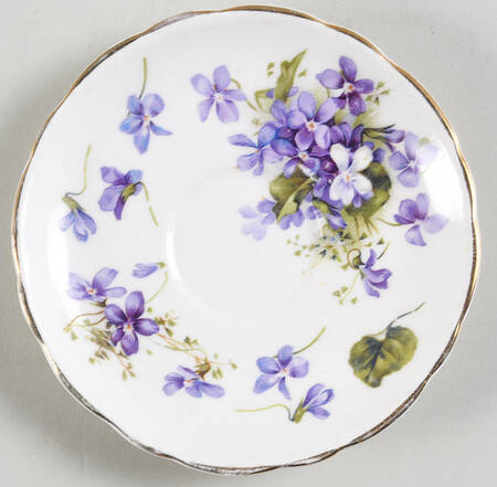 Victorian Violets Saucer for Flat Demitasse Cup