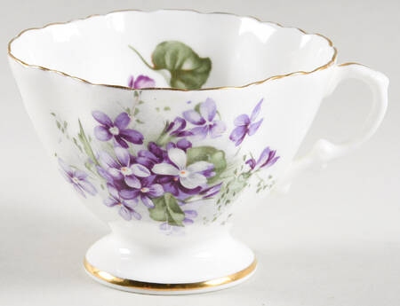 Victorian Violets Footed Cup
