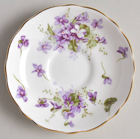 Victorian Violets Saucer for Flat Cup