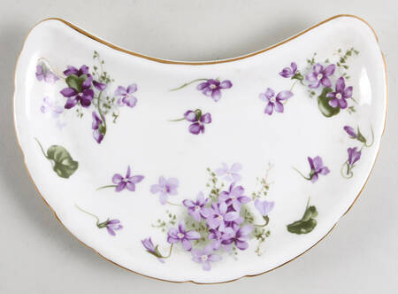 Victorian Violets Crescent Salad Plate