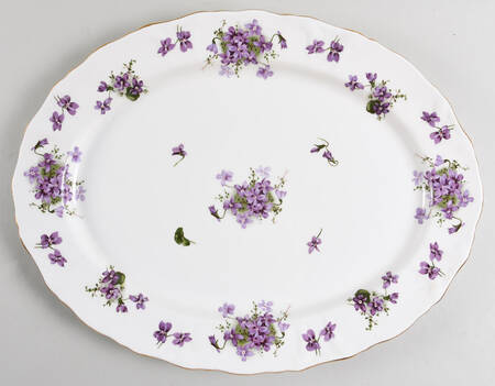 Victorian Violets 17" Oval Serving Platter
