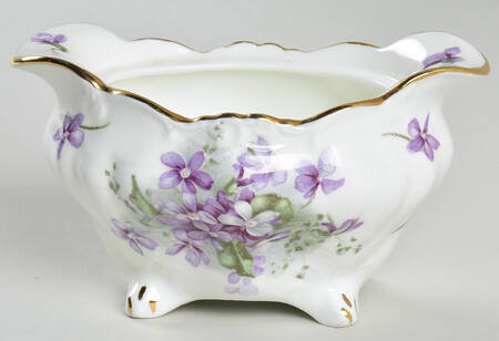 Victorian Violets Sugar Bowl No Lid