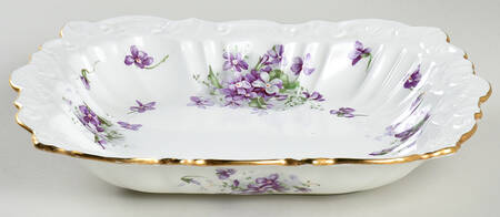 Victorian Violets 10" Rectangular Vegetable Bowl