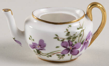 Victorian Violets Miniature Teapot No Lid