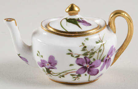 Victorian Violets Miniature Teapot & Lid