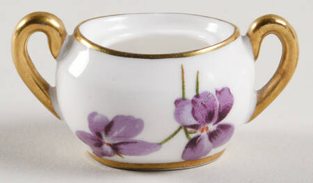 Victorian Violets Miniature Sugar Bowl-No Lid