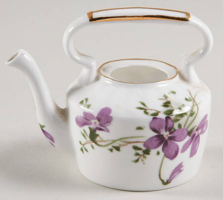 Victorian Violets Miniature Kettle No Lid