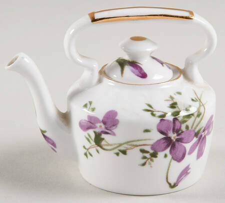 Victorian Violets Miniature Kettle & Lid by Hammersley
