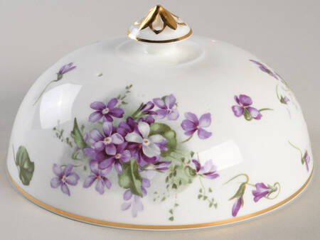 Victorian Violets Lid for Round Butter