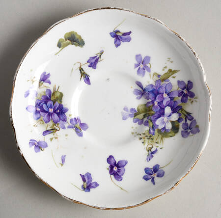 Victorian Violets Saucer for Flat Cup