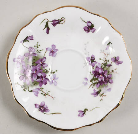 Victorian Violets Saucer for Flat Cup
