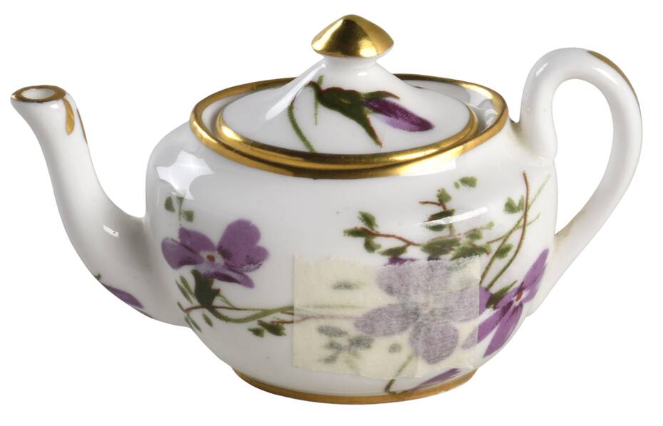 Victorian Violets Miniature Teapot & Lid
