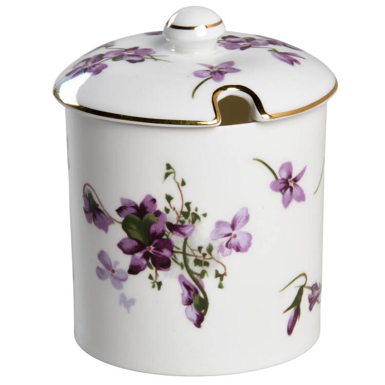 Victorian Violets Honey Pot & Lid