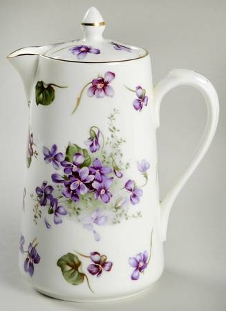 Victorian Violets Hot Water Jug & Lid