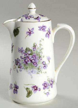 Victorian Violets Hot Water Jug & Lid