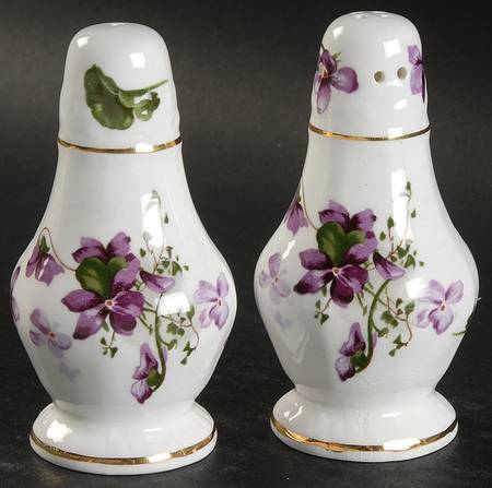 Victorian Violets Salt & Pepper Set