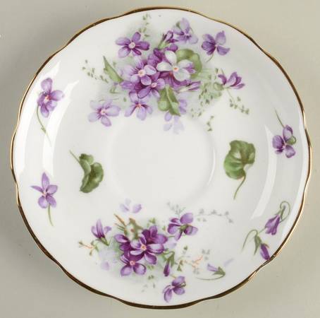 Victorian Violets Saucer for Footed Cup