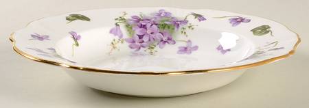 Victorian Violets Rim Soup Bowl