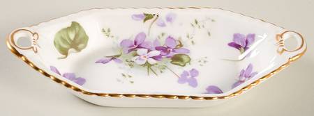 Victorian Violets Silver Tray
