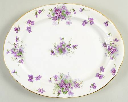 Victorian Violets 11" Oval Serving Platter