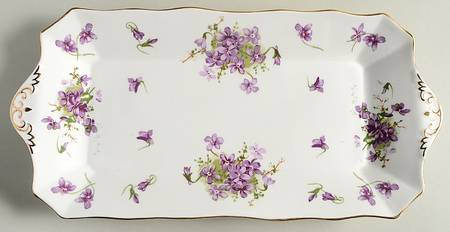 Victorian Violets 14" Sandwich Tray