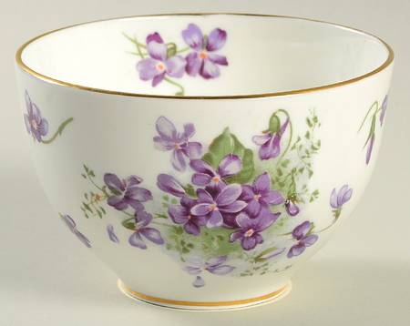 Victorian Violets Open Sugar Bowl