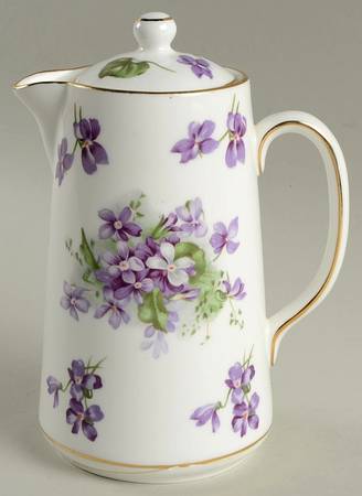 Victorian Violets Hot Water Jug & Lid