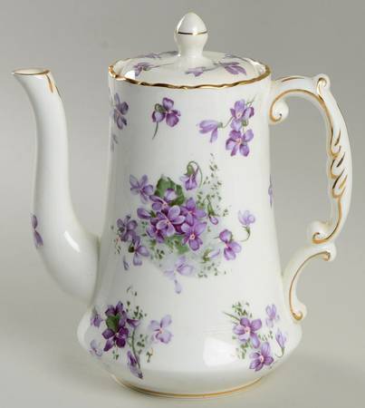 Victorian Violets Mini Coffee Pot & Lid