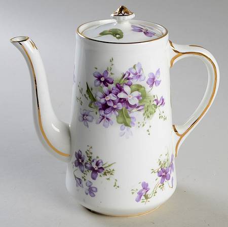 Victorian Violets Mini Coffee Pot & Lid