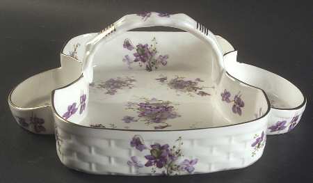 Victorian Violets Strawberry Basket, No Creamer or Open Sugar