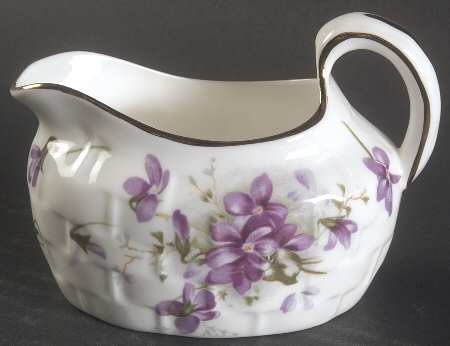 Victorian Violets Strawberry Basket Creamer Only