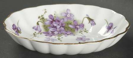 Victorian Violets 5" Oval Sweet Meat Dish
