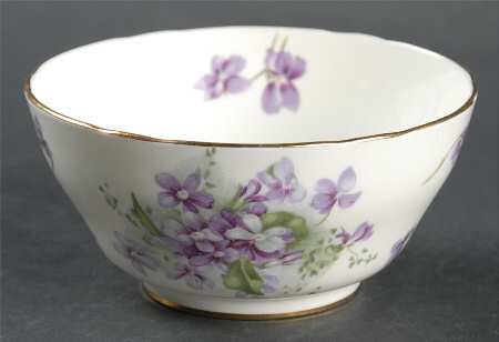 Victorian Violets Open Sugar Bowl