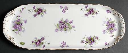 Victorian Violets Large Sandwich Tray