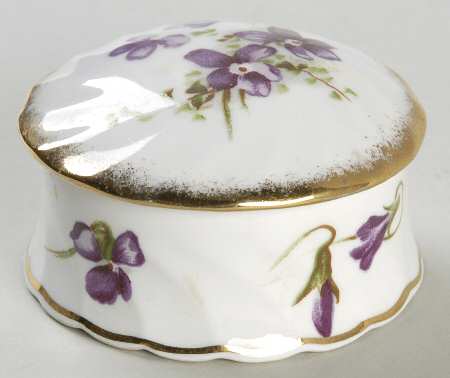 Victorian Violets Trinket Box & Lid