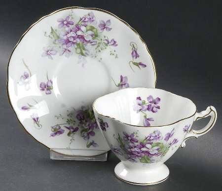 Victorian Violets Oversized Cup & Saucer Set by Hammersley