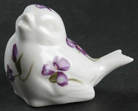 Victorian Violets Figural Salt Shaker