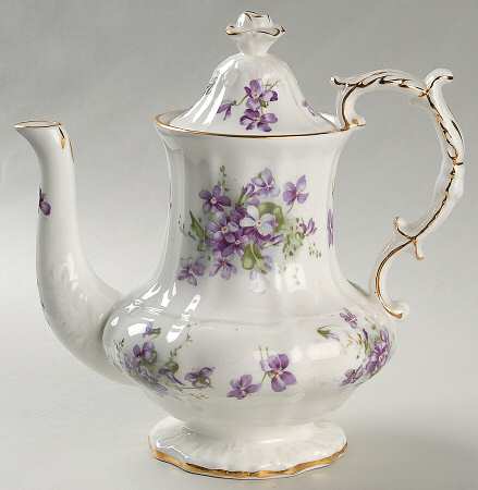 Victorian Violets Coffee Pot & Lid